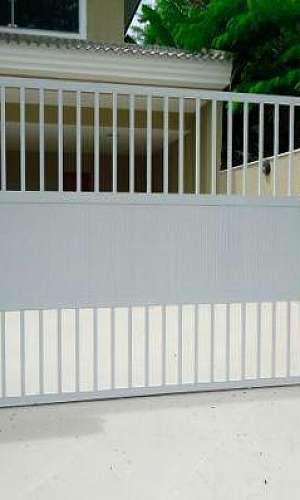 Portão de alumínio branco Portão de alumínio branco